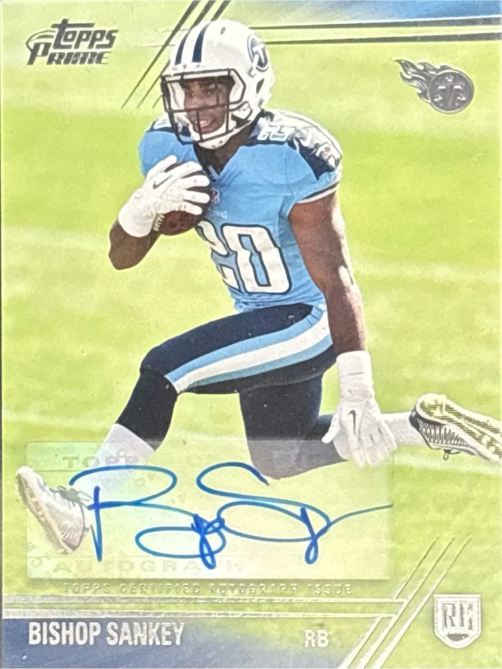 Topps Bishop Sankey Football Card - Autographed Limited Print